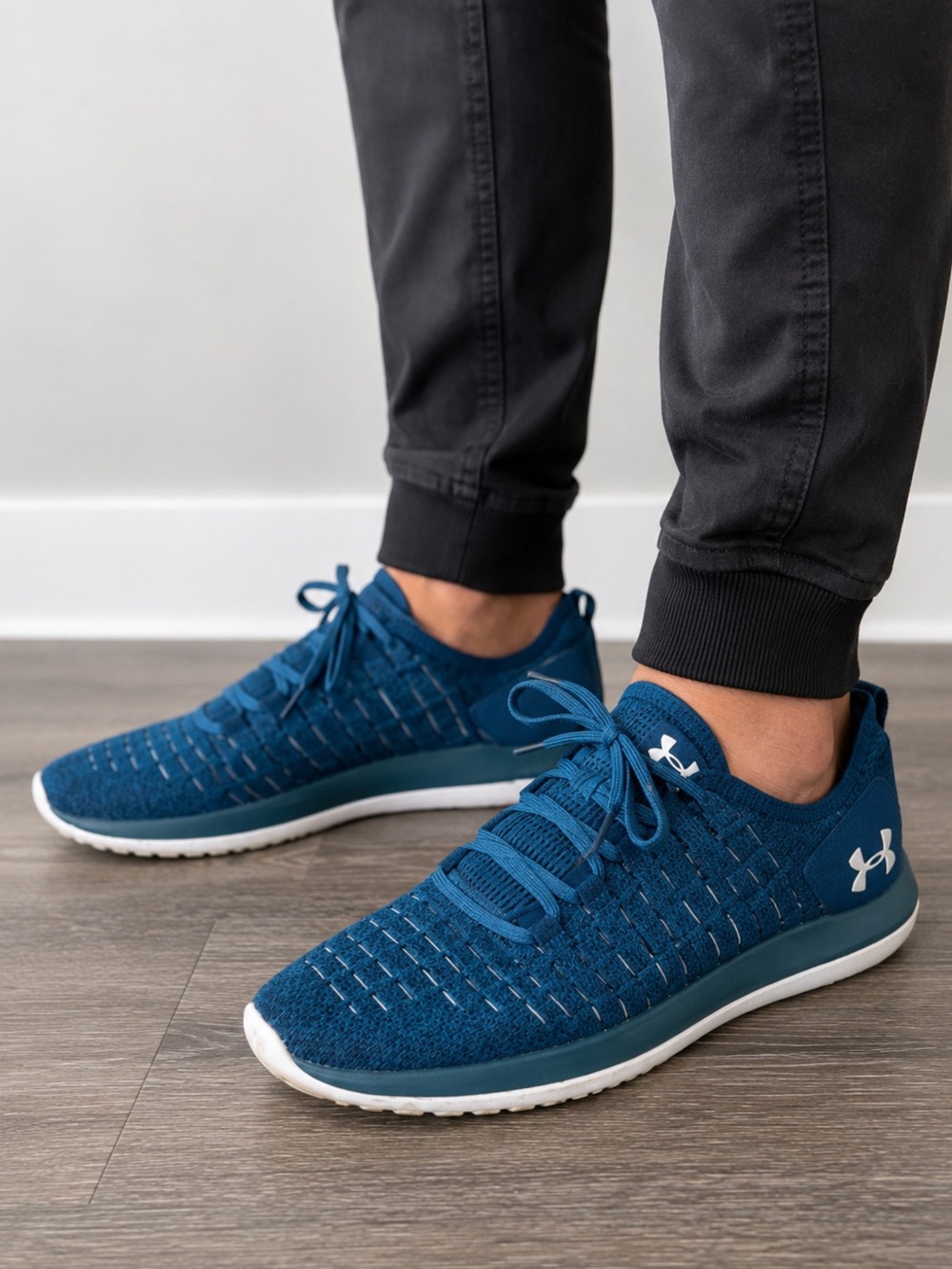 Under Armour Slingflex Rise Running Shoes Men’s 11.5 Blue Knit Sneakers